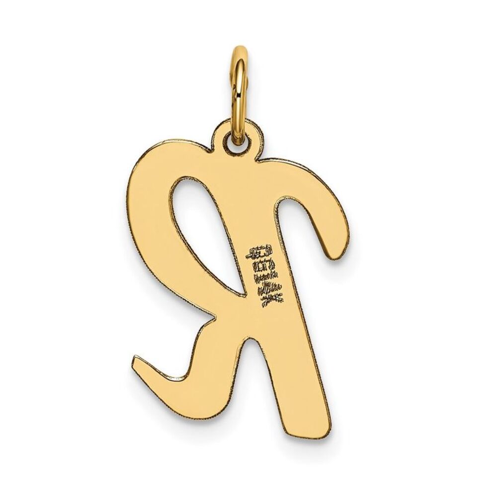 Kazi Luxury 14k Yellow Gold Large Script Letter R… - image 3